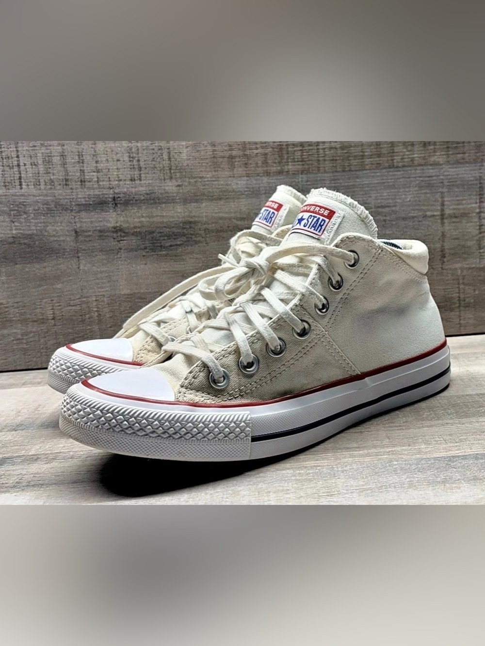 Converse Chuck Taylor All Star Madison Mid Womens 8 White Canvas Shoes 563511F